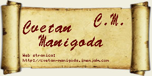 Cvetan Manigoda vizit kartica